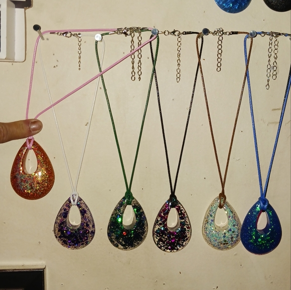 Acrylic Pendant on 18 Inch Cord Necklace - Picture 5 of 10